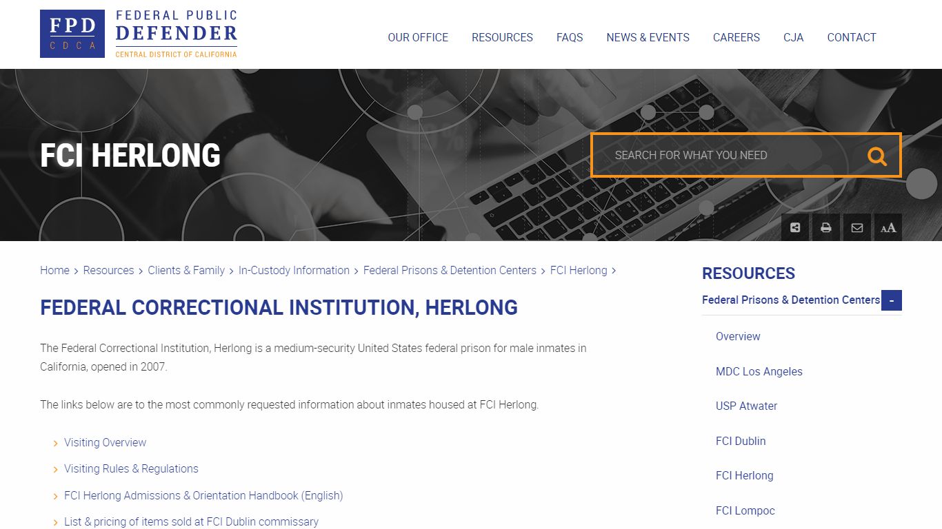 FCI Herlong - FPDCDCA